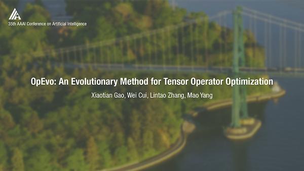 OpEvo: An Evolutionary Method for Tensor Operator Optimization