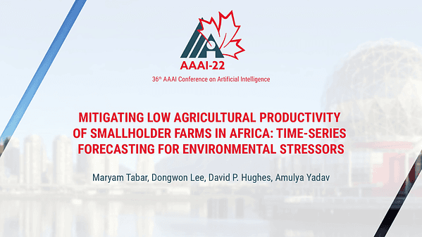 Mitigating Low Agricultural Productivity of Smallholder Farms in Africa: Time-Series Forecasting for Environmental Stressors