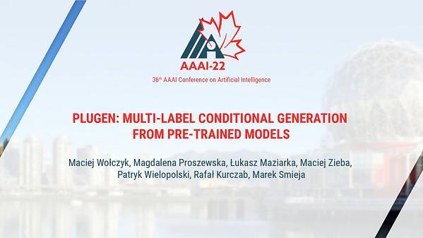 PluGeN: Multi-Label Conditional Generation From Pre-Trained Models