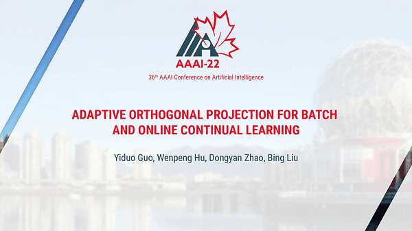 Adaptive Orthogonal Projection for Continual Learning