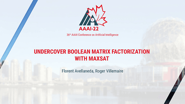 Undercover Boolean Matrix Factorization with MaxSAT