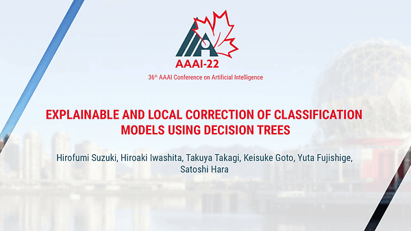 Explainable and Local Correction of Classification Models Using Decision Trees