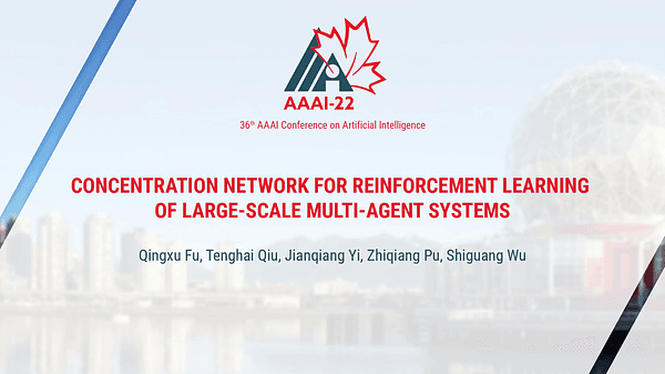 Concentration Network for Reinforcement Learning of Large-Scale Multi-Agent Systems