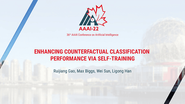 Enhancing Counterfactual Classification Performance via Self-Training