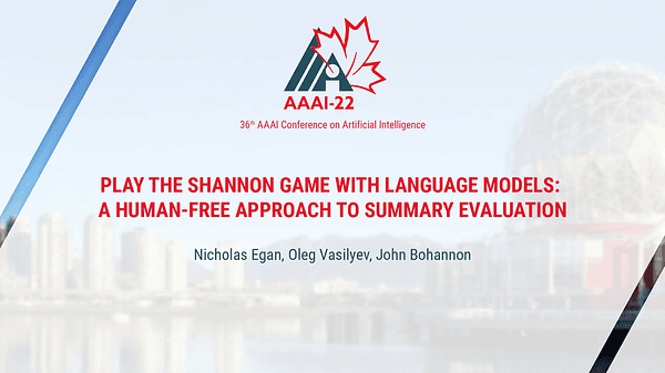 Play the Shannon Game With Language Models: A Human-Free Approach to Summary Evaluation