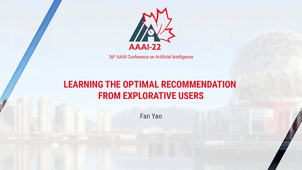 Learning the Optimal Recommendation from Explorative Users