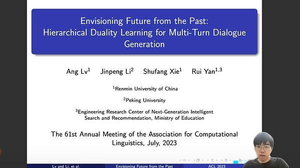 Envisioning Future from the Past: Hierarchical Duality Learning for Multi-Turn Dialogue Generation