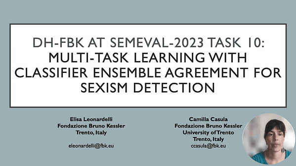 DH-FBK at SemEval-2023 Task 10: Multi-Task Learning with Classifier Ensemble Agreement for Sexism Detection
