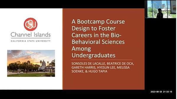 A Bootcamp Course Design to Foster Careers in The Bio-Behavioral Sciences among Undergraduates