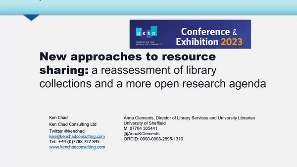 New approaches to resource sharing - reassessing library collections, resetting the power balance in support of the open research agenda