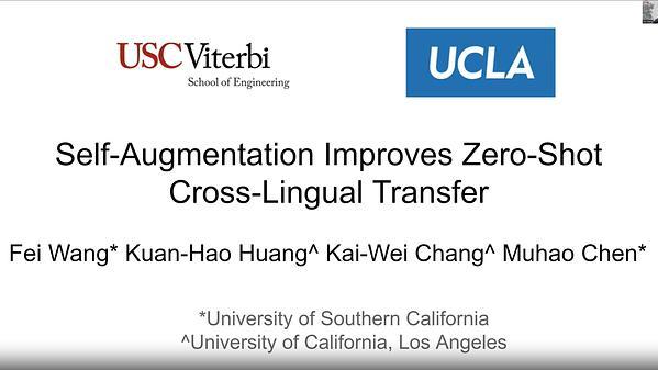 Self-Augmentation Improves Zero-Shot Cross-Lingual Transfer