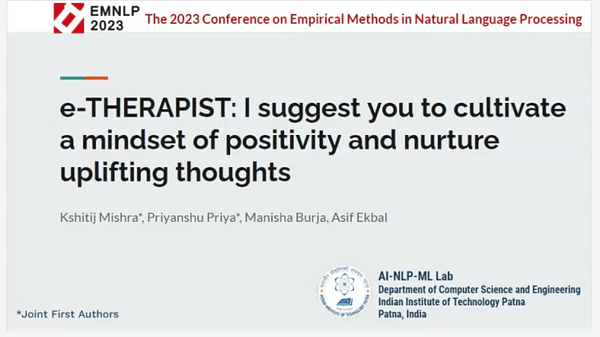 e-THERAPIST: I suggest you to cultivate a mindset of positivity and nurture uplifting thoughts | VIDEO