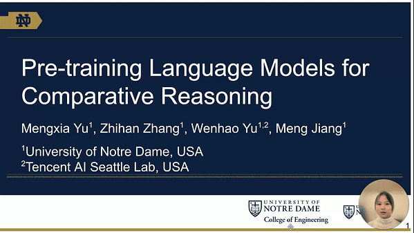 Pre-training Language Models for Comparative Reasoning