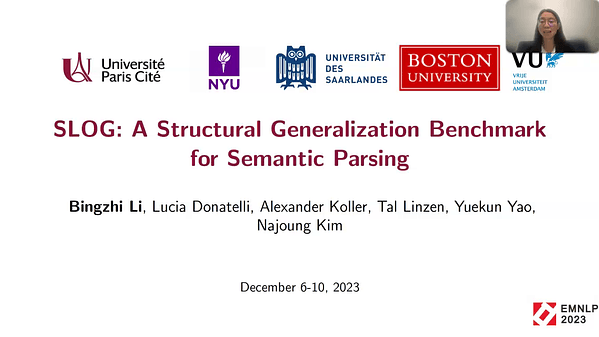 SLOG: A Structural Generalization Benchmark for Semantic Parsing