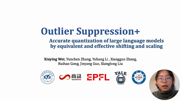 Outlier Suppression+: Accurate quantization of large language models by equivalent and effective shifting and scaling