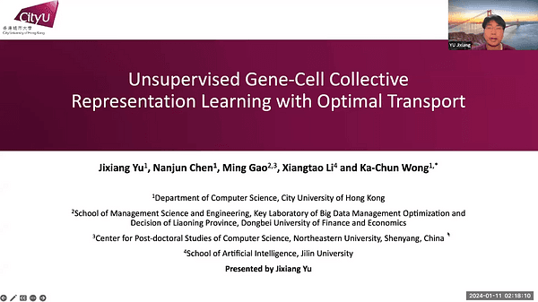 Unsupervised Gene-Cell Collective Representation Learning with Optimal Transport | VIDEO