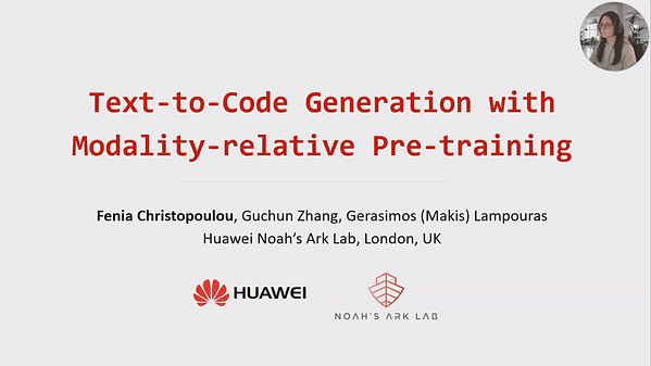 Text-to-Code Generation with Modality-relative Pre-training