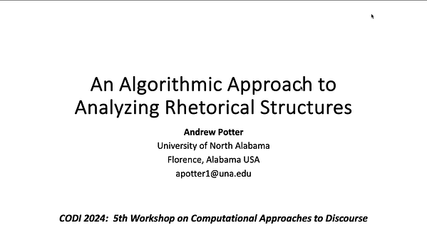 An Algorithmic Approach to Analyzing Rhetorical Structures