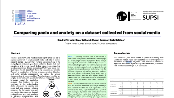 Comparing panic and anxiety on a dataset collected from social media