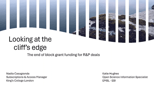 Looking at the cliff's edge: the end of block grant funding for R&P deals