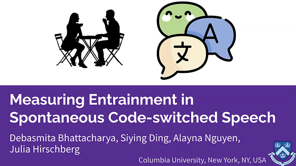 Measuring Entrainment in Spontaneous Code-switched Speech