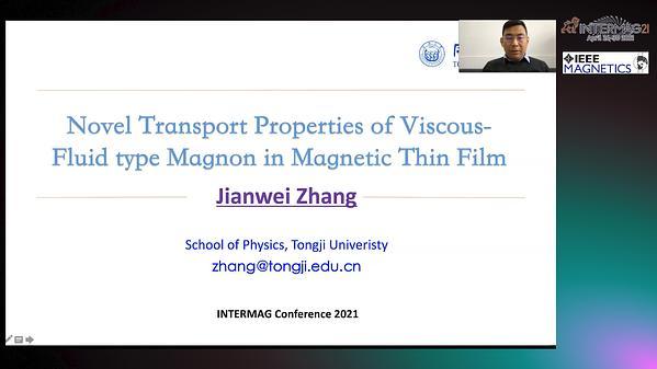 Novel Transport Properties of Viscous-Fluid type Magnon in Magnetic Thin Film
