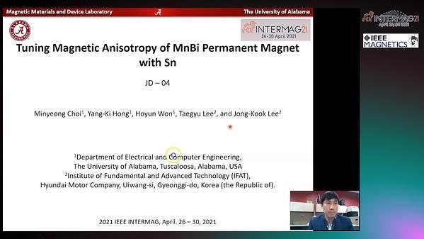 Tuning Magnetic Anisotropy of MnBi Permanent Magnet with Sn*