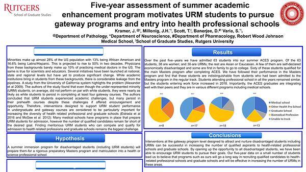 Five-year assessment of summer academic enhancement program motivates URM students to pursue gateway programs and entry into health professional schools